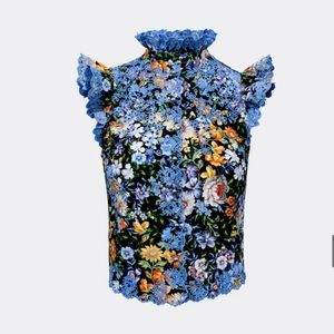 RABANNE H&M Patterned Poplin Top